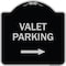 Signmission Valet Parking with Right Arrow Heavy-Gauge Aluminum Architectural Sign, 18" x 18", BS-1818-22749 A-DES-BS-1818-22749 - alternate 1
